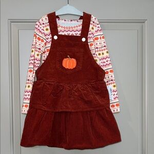 Pumpkin Brown Corduroy Dress